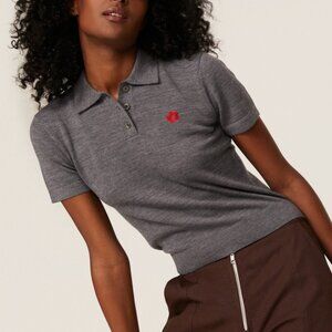 SANDY LIANG Grey Favs Polo Size XS